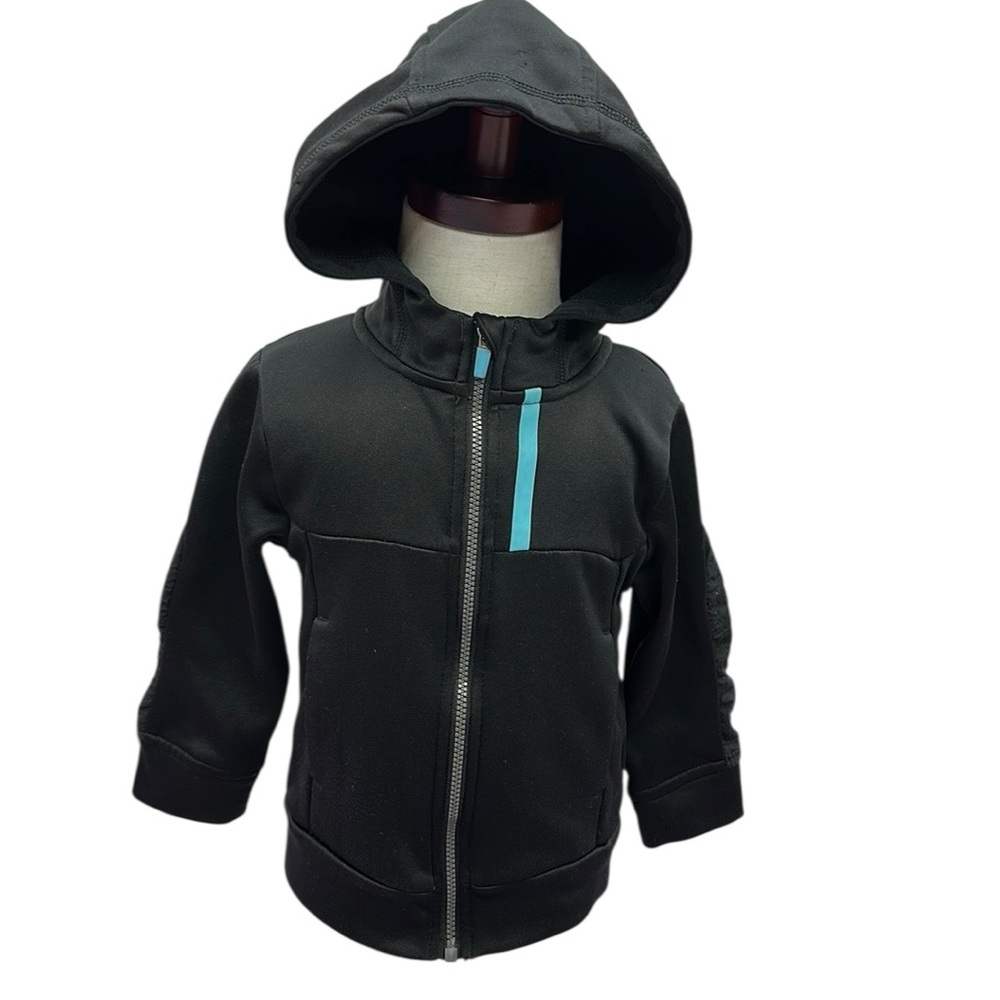 Athletic Works Black and Turquoise Fleece Lined Jacket 2 Toddler